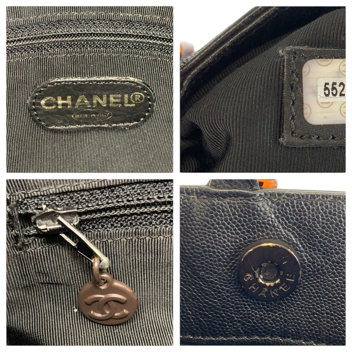 23538
CHANEL シャネル ヴィンテージ ココマーク マーブルチェーン ブラック 黒 レザー トートバッグ ショルダーバッグ レディース ABP190