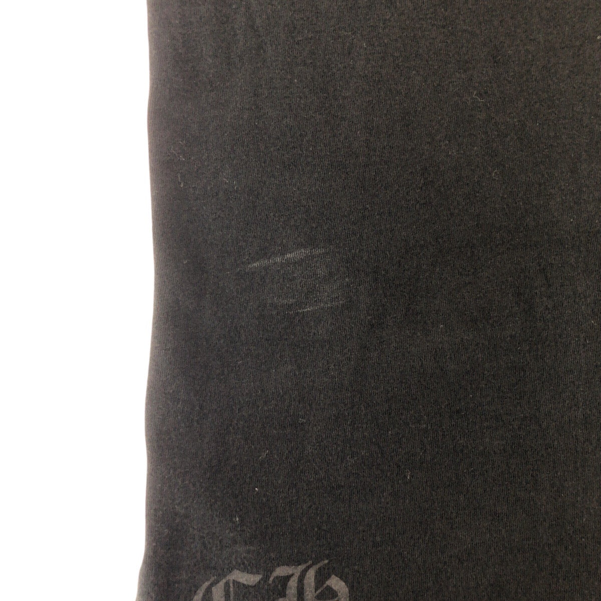 23539
CHROME HEARTS クロムハーツ ネックロゴ サイズXS ブラック イエロー コットン 半袖Ｔシャツ 男女兼用 メンズ ABP42