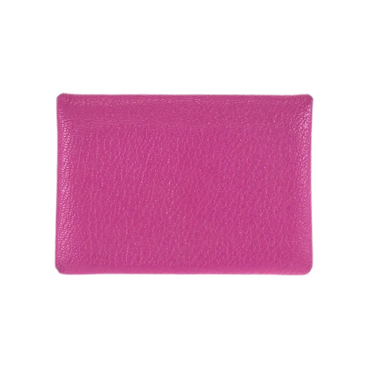 23541
HERMES エルメス カルヴィ デュオ ローズパープル ピンク ゴールド金具 シェーブル カードケース 名刺入れ コインケース Z刻印 レディース ABP42