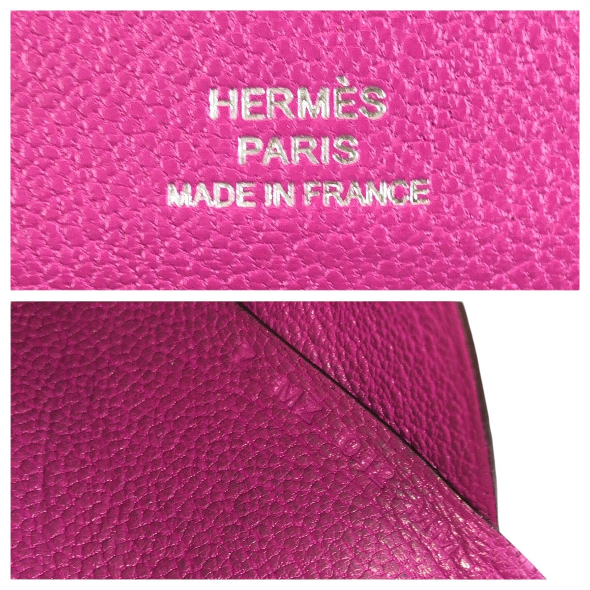 23541
HERMES エルメス カルヴィ デュオ ローズパープル ピンク ゴールド金具 シェーブル カードケース 名刺入れ コインケース Z刻印 レディース ABP42