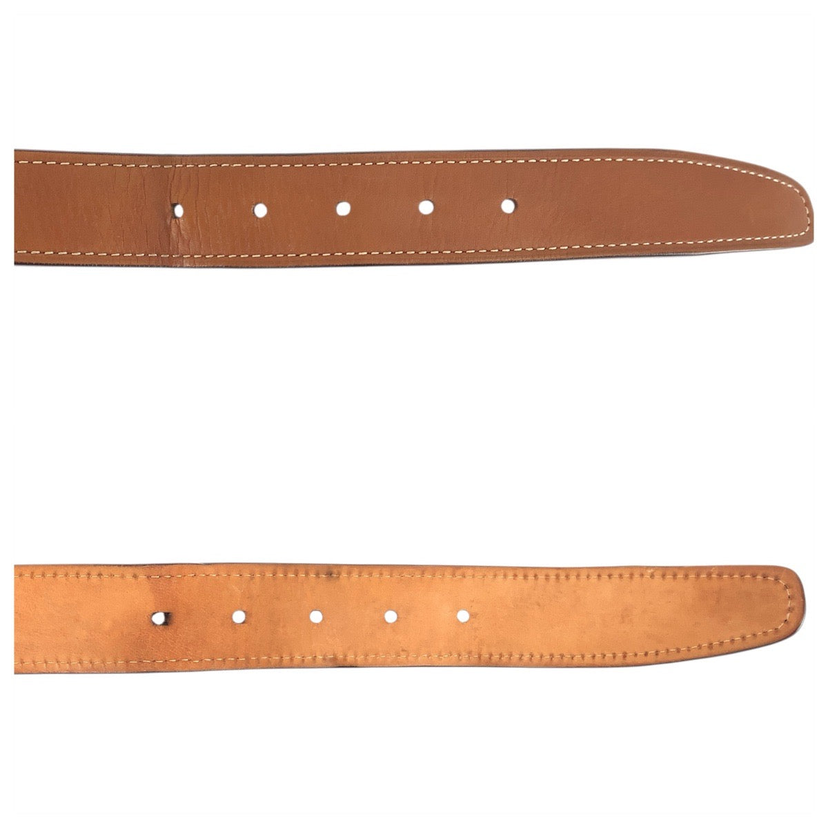 23543
MONTBLANC モンブラン 103cm ブラウン キャメル シルバー金具 レザー ベルト メンズ ABP16