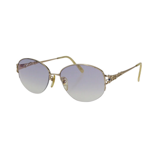 23547
FENDI フェンディ ダイヤモンド サファイア ゴールド メタル FE-9485 57□16-140 メガネ レディース ABP21