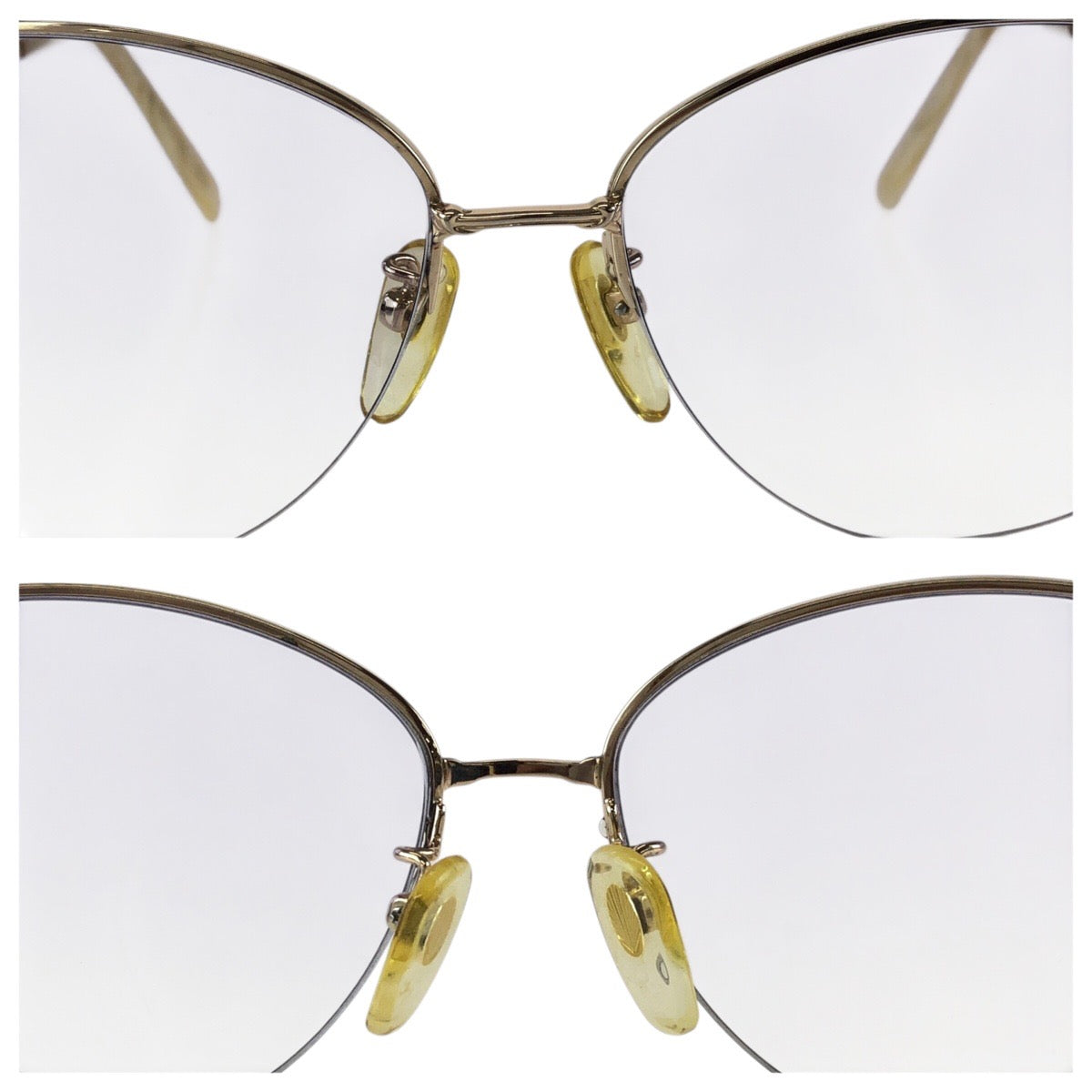 23547
FENDI フェンディ ダイヤモンド サファイア ゴールド メタル FE-9485 57□16-140 メガネ レディース ABP21
