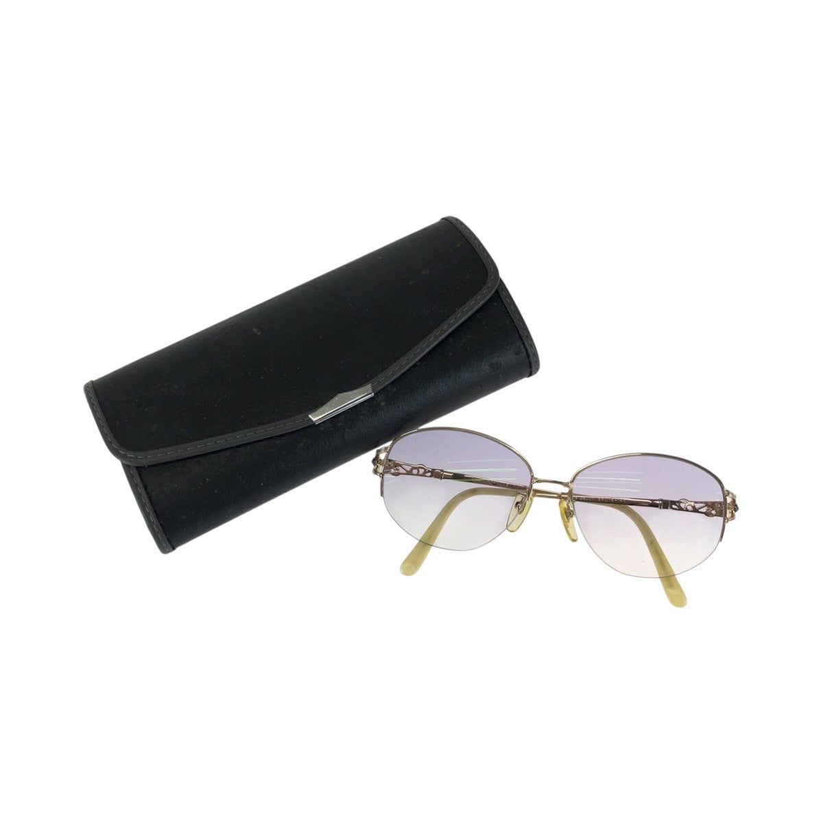 23547
FENDI フェンディ ダイヤモンド サファイア ゴールド メタル FE-9485 57□16-140 メガネ レディース ABP21
