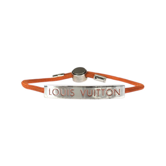 23554
LOUIS VUITTON ルイヴィトン ブラスレ LVスペース オレンジ シルバー金具 メタル M69310 ブレスレット バングル 男女兼用 レディース ABP14