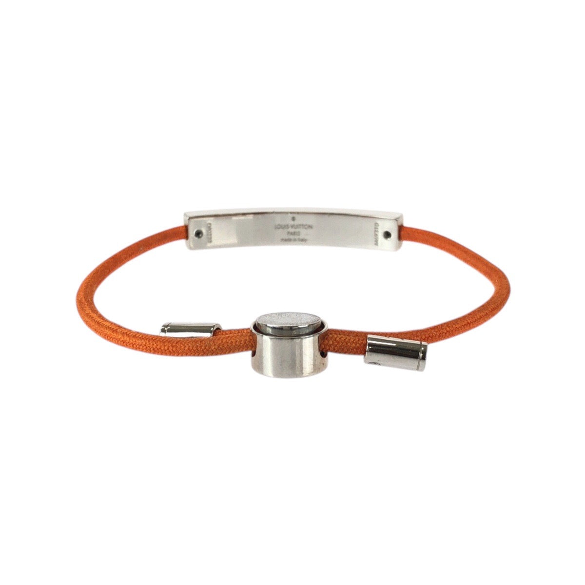 23554
LOUIS VUITTON ルイヴィトン ブラスレ LVスペース オレンジ シルバー金具 メタル M69310 ブレスレット バングル 男女兼用 レディース ABP14