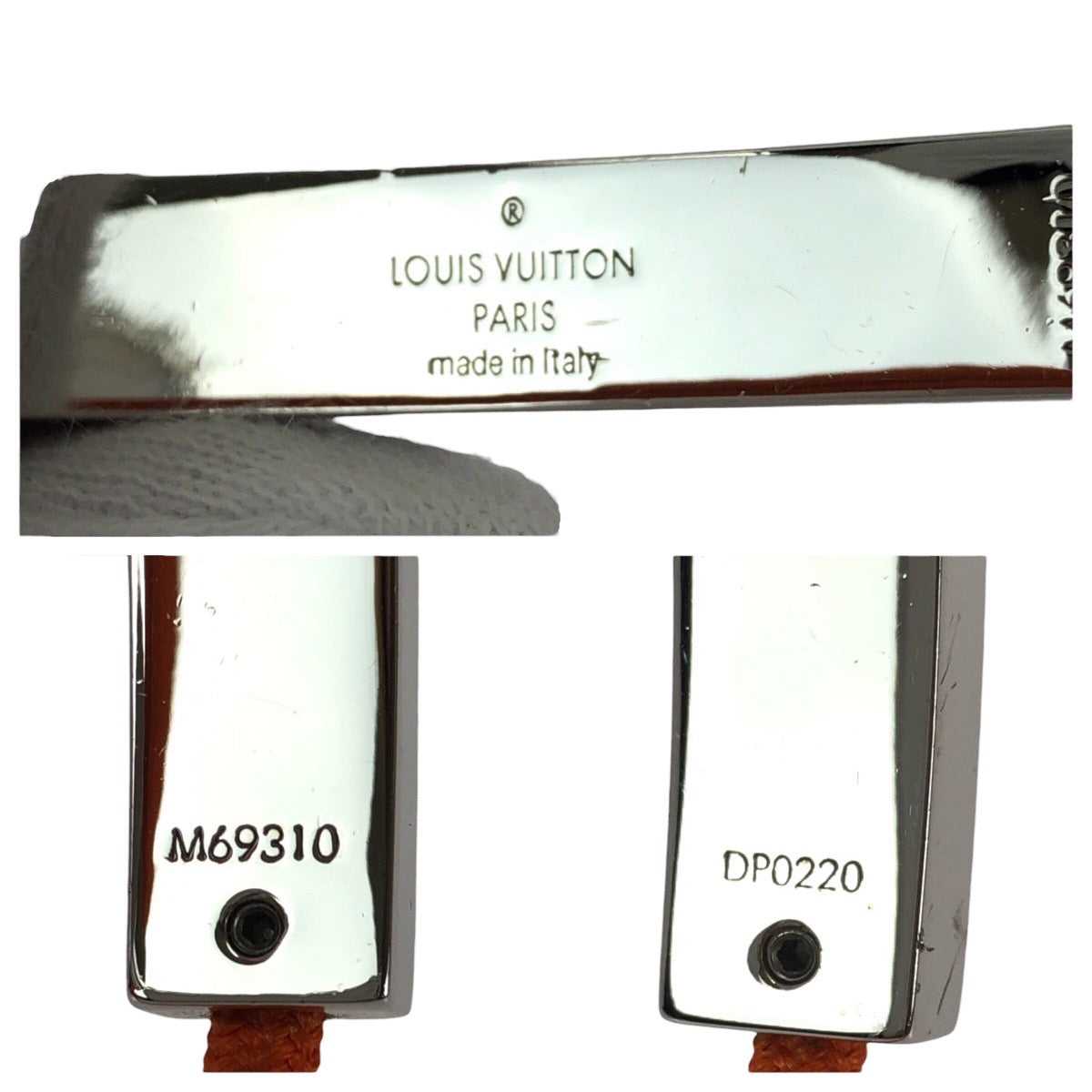 23554
LOUIS VUITTON ルイヴィトン ブラスレ LVスペース オレンジ シルバー金具 メタル M69310 ブレスレット バングル 男女兼用 レディース ABP14