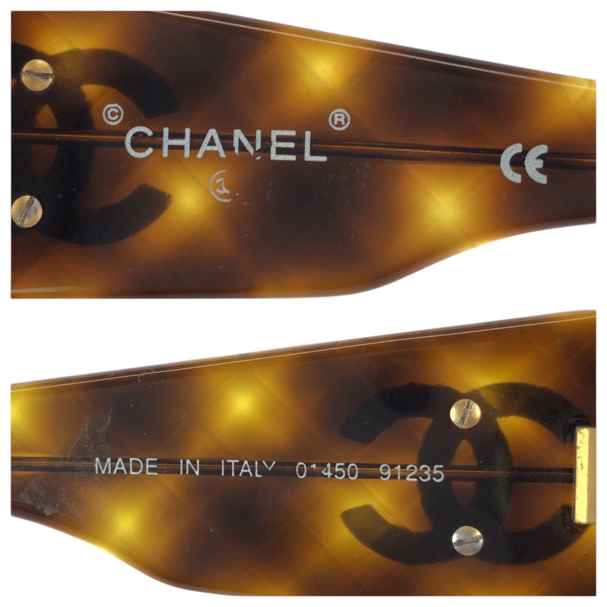23557
CHANEL シャネル マトラッセ ココマーク ブラウン ゴールド金具 プラスチック 01450 91235 サングラス メガネ 男女兼用 オーバル レディース ABP21