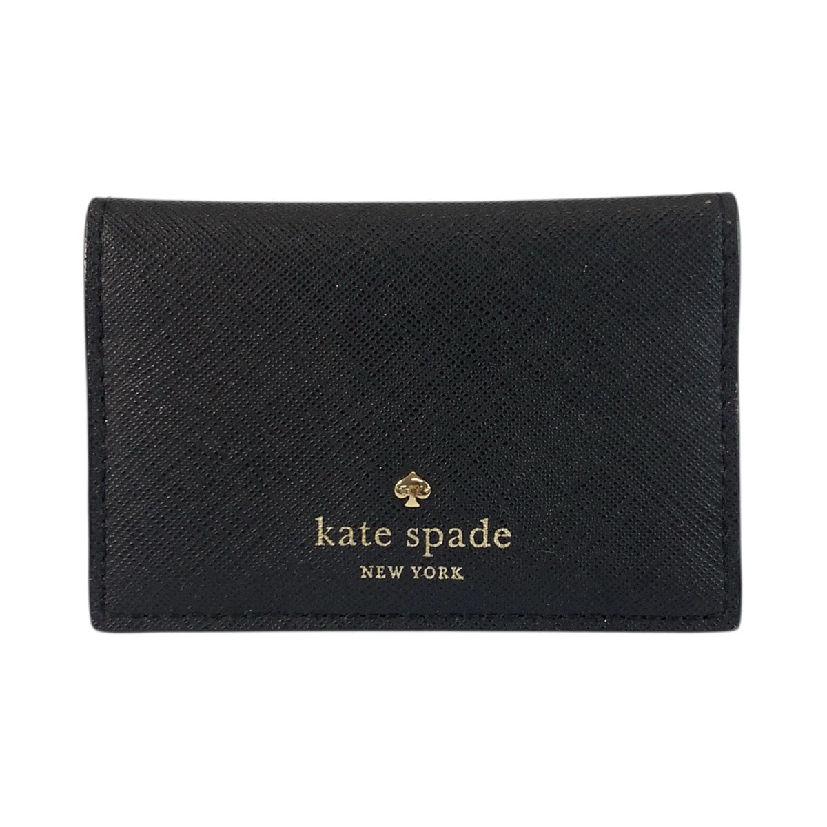 23559
Kate Spade ケイトスペード ブラック 黒 ゴールド金具 レザー PWRU4027 カードケース 名刺入れ レディース A2
