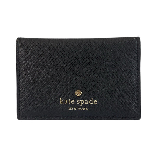 23559
Kate Spade ケイトスペード ブラック 黒 ゴールド金具 レザー PWRU4027 カードケース 名刺入れ レディース A2