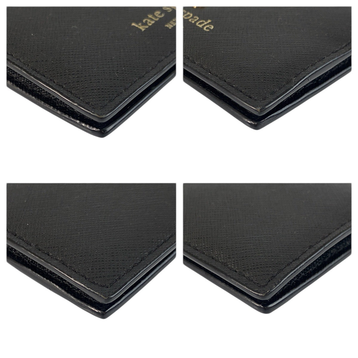 23559
Kate Spade ケイトスペード ブラック 黒 ゴールド金具 レザー PWRU4027 カードケース 名刺入れ レディース A2
