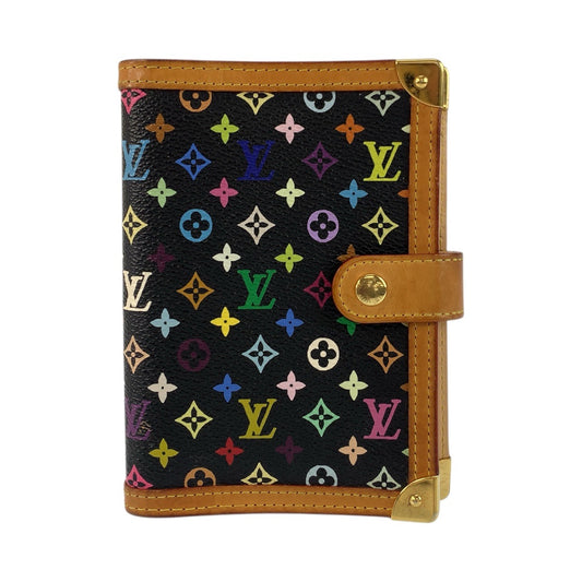 23560
LOUIS VUITTON ルイヴィトン モノグラム マルチカラー アジェンダPM ノワール ブラック ゴールド金具 PVC / レザー R20895 手帳カバー レディース ABP21