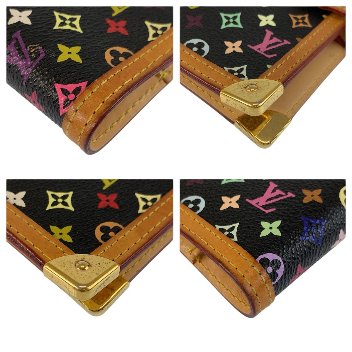 23560
LOUIS VUITTON ルイヴィトン モノグラム マルチカラー アジェンダPM ノワール ブラック ゴールド金具 PVC / レザー R20895 手帳カバー レディース ABP21