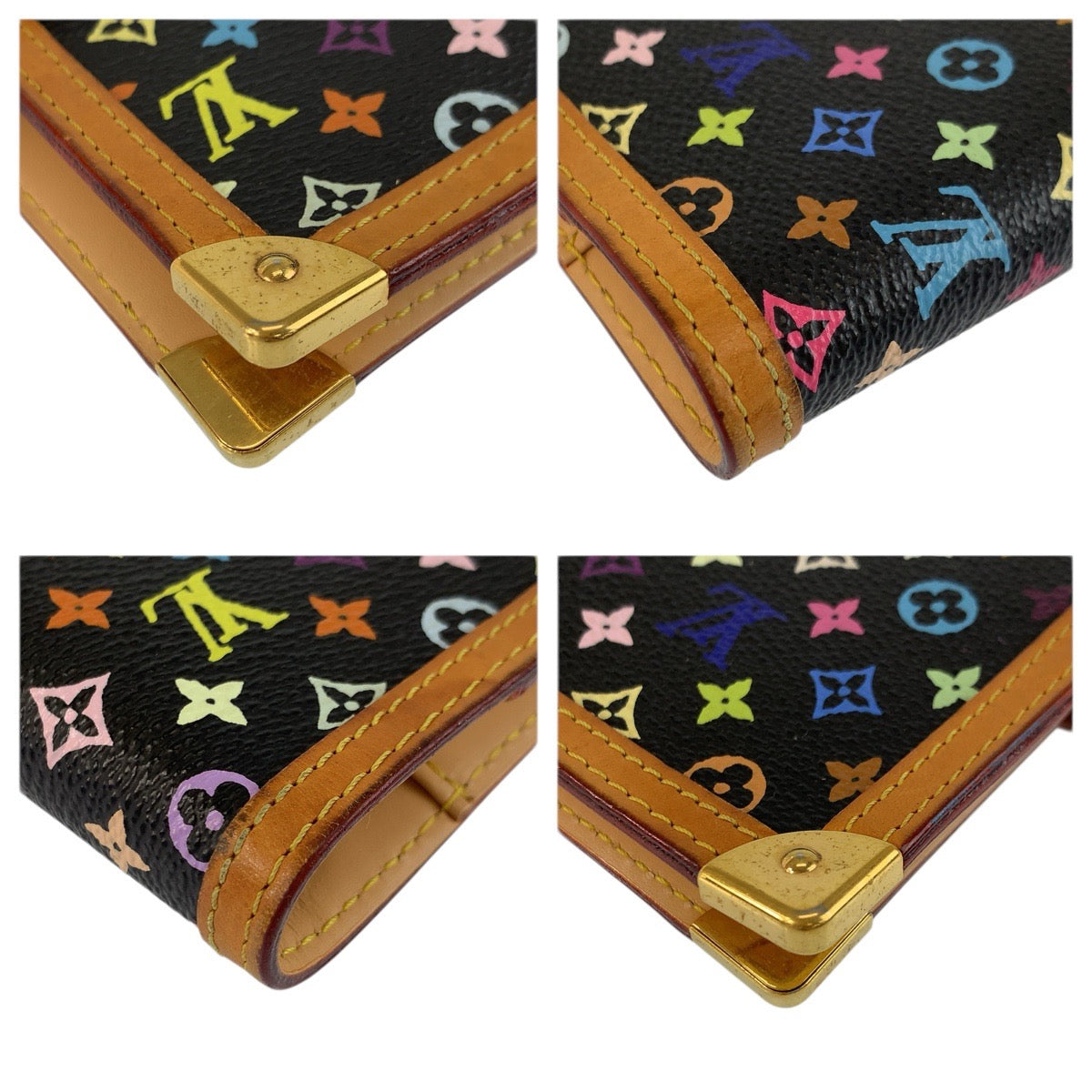 23560
LOUIS VUITTON ルイヴィトン モノグラム マルチカラー アジェンダPM ノワール ブラック ゴールド金具 PVC / レザー R20895 手帳カバー レディース ABP21