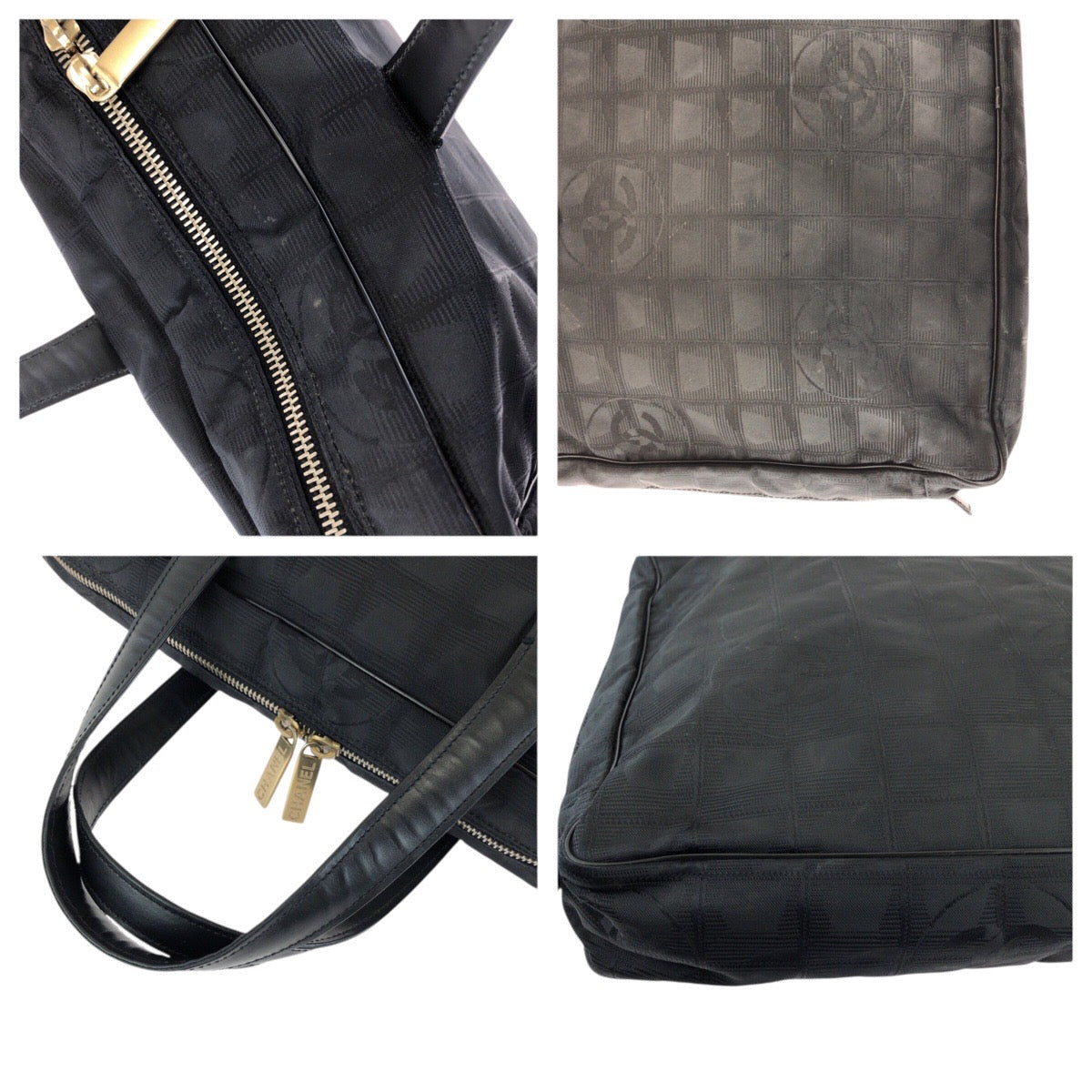 23563
CHANEL シャネル ニュートラベルライン ココマーク ブラック 黒 ゴールド金具 ナイロン / レザー トートバッグ ビジネスバッグ レディース ABP42