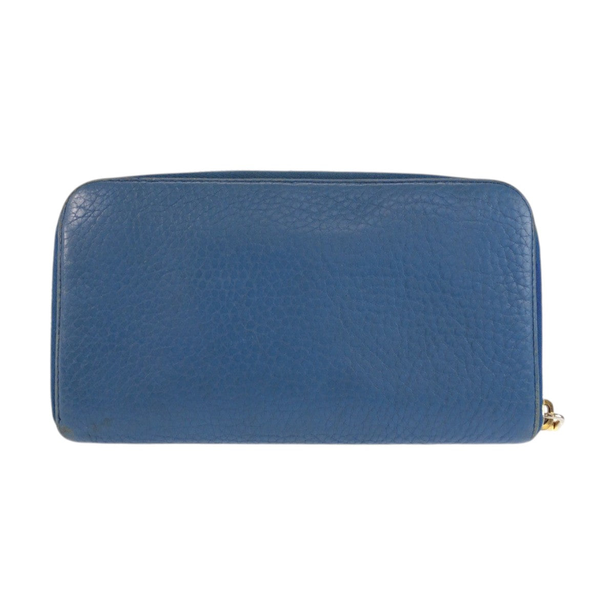 23564
PRADA プラダ ブルー ゴールド金具 レザー 長財布 ロングウォレット レディース AB14