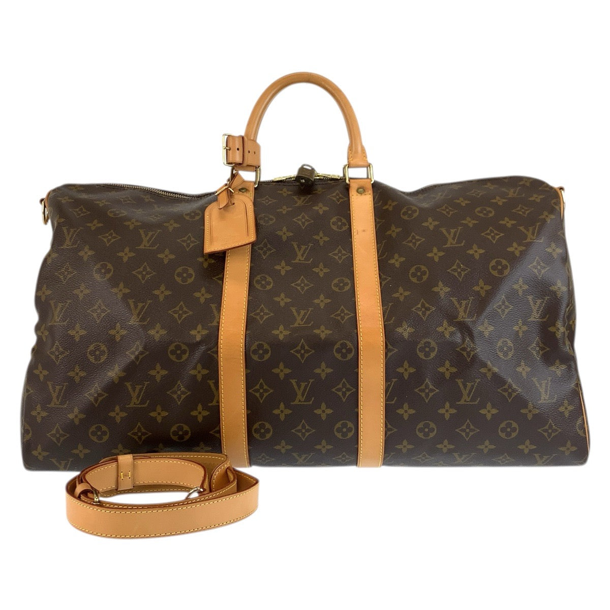 23567
LOUIS VUITTON ルイヴィトン モノグラム キーポルバンドリエール55 ブラウン ゴールド金具 PVC / レザー M41414 ボストンバッグ ショルダーバッグ レディース ABP120