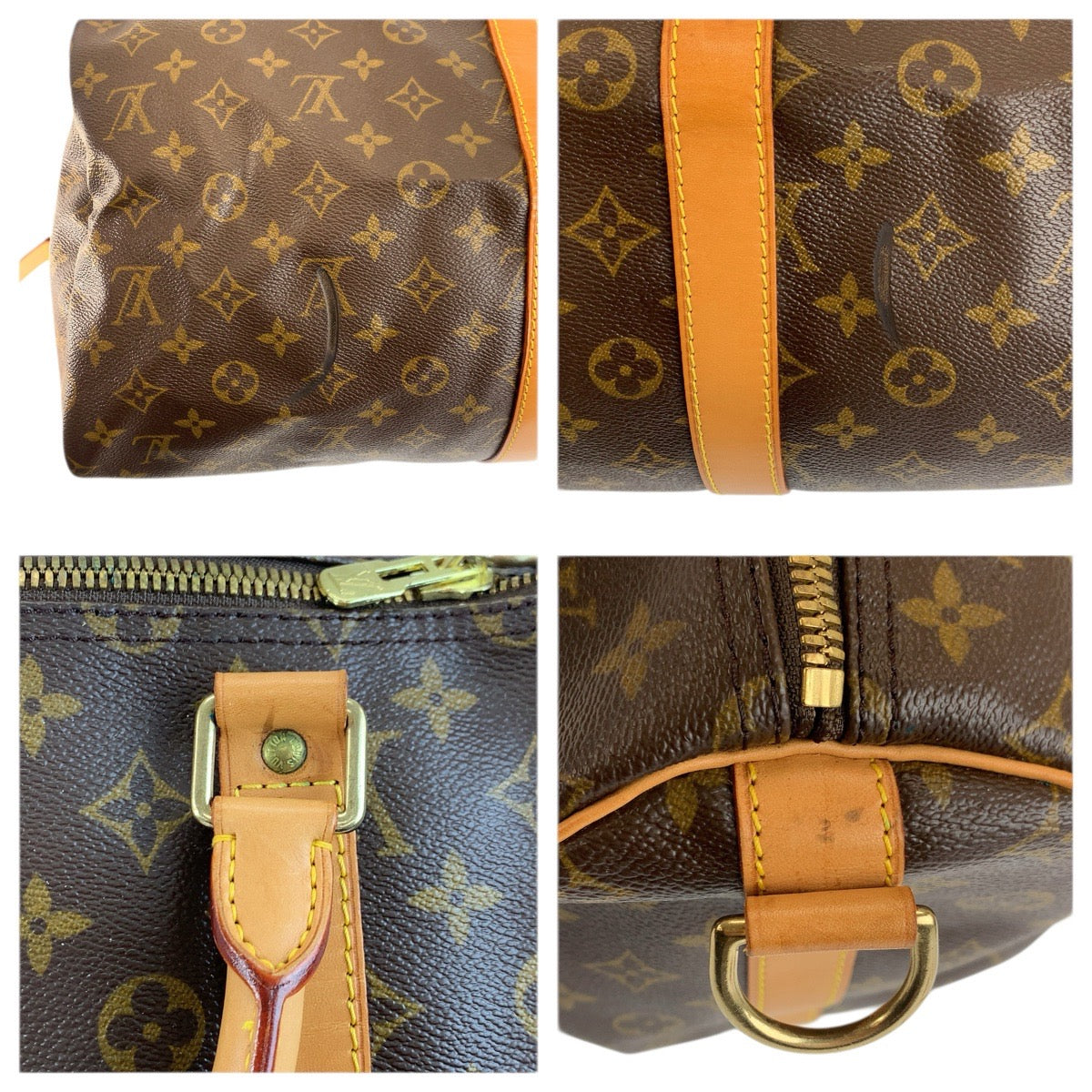 23567
LOUIS VUITTON ルイヴィトン モノグラム キーポルバンドリエール55 ブラウン ゴールド金具 PVC / レザー M41414 ボストンバッグ ショルダーバッグ レディース ABP120