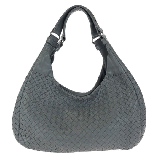 23571
BOTTEGAVENETA ボッテガヴェネタ イントレチャート カンパーナ グレー ガンメタ金具 レザー ホーボー ショルダーバッグ トートバッグ レディース ABP98