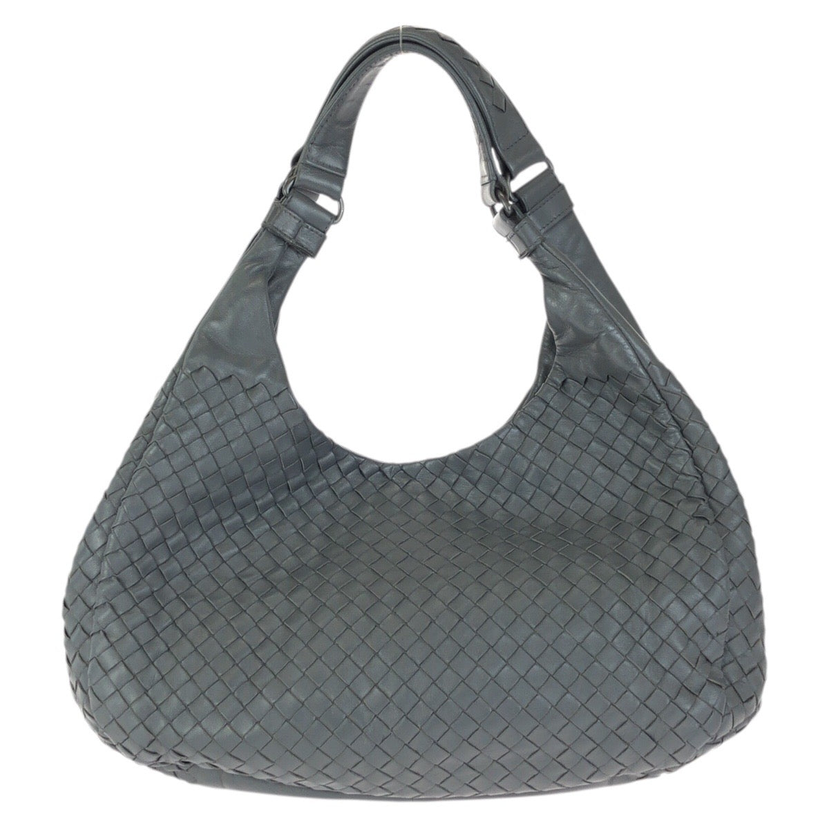 23571
BOTTEGAVENETA ボッテガヴェネタ イントレチャート カンパーナ グレー ガンメタ金具 レザー ホーボー ショルダーバッグ トートバッグ レディース ABP98