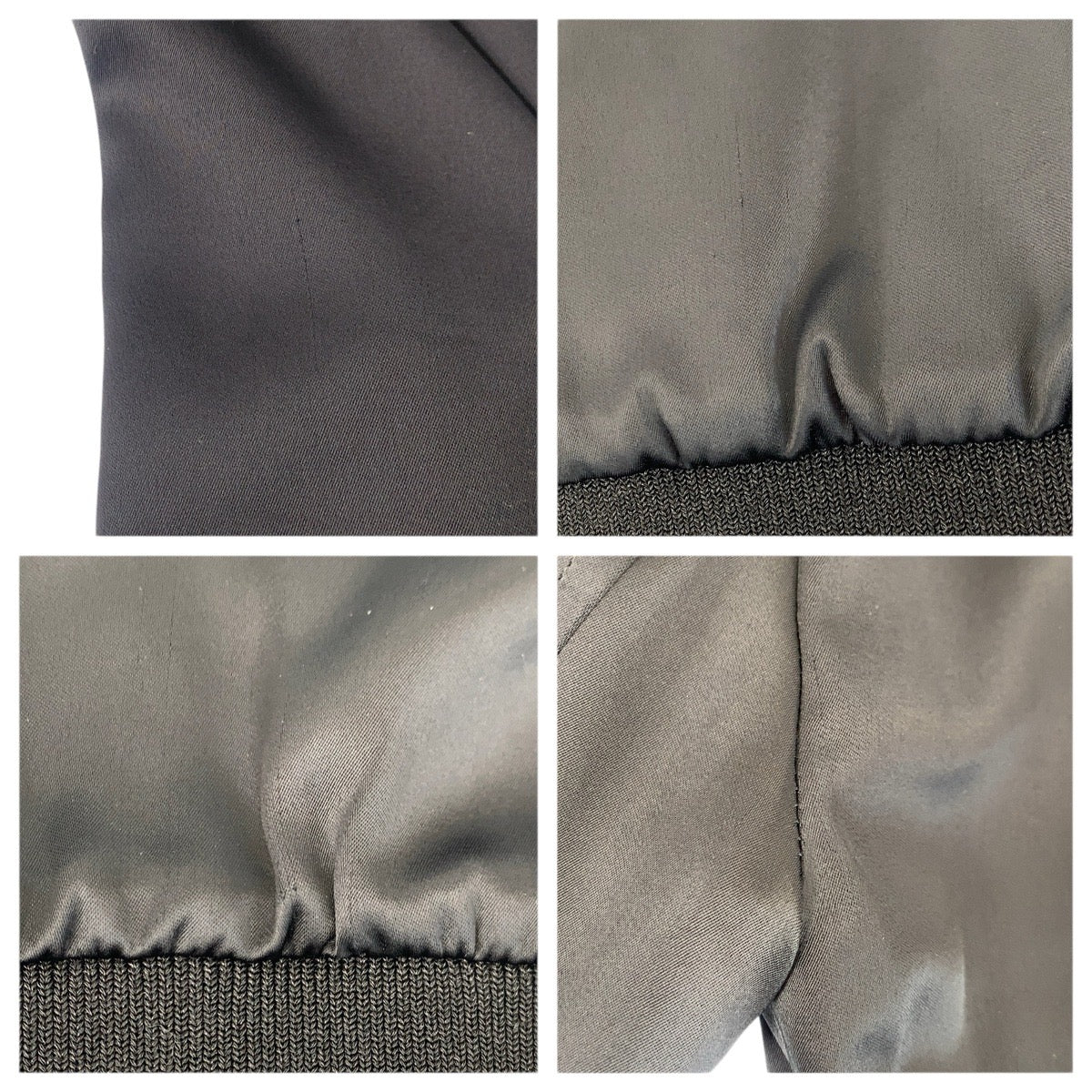 23572
SAINT LAURENT PARIS サンローランパリ パラディウム テディジャケット サイズ34 ブラック 黒 ゴールド レーヨン / ポリエステル / ポリウレタン 443399 ナイロンジャケット スタジャン ブルゾン ジャンバー レディース ABP58