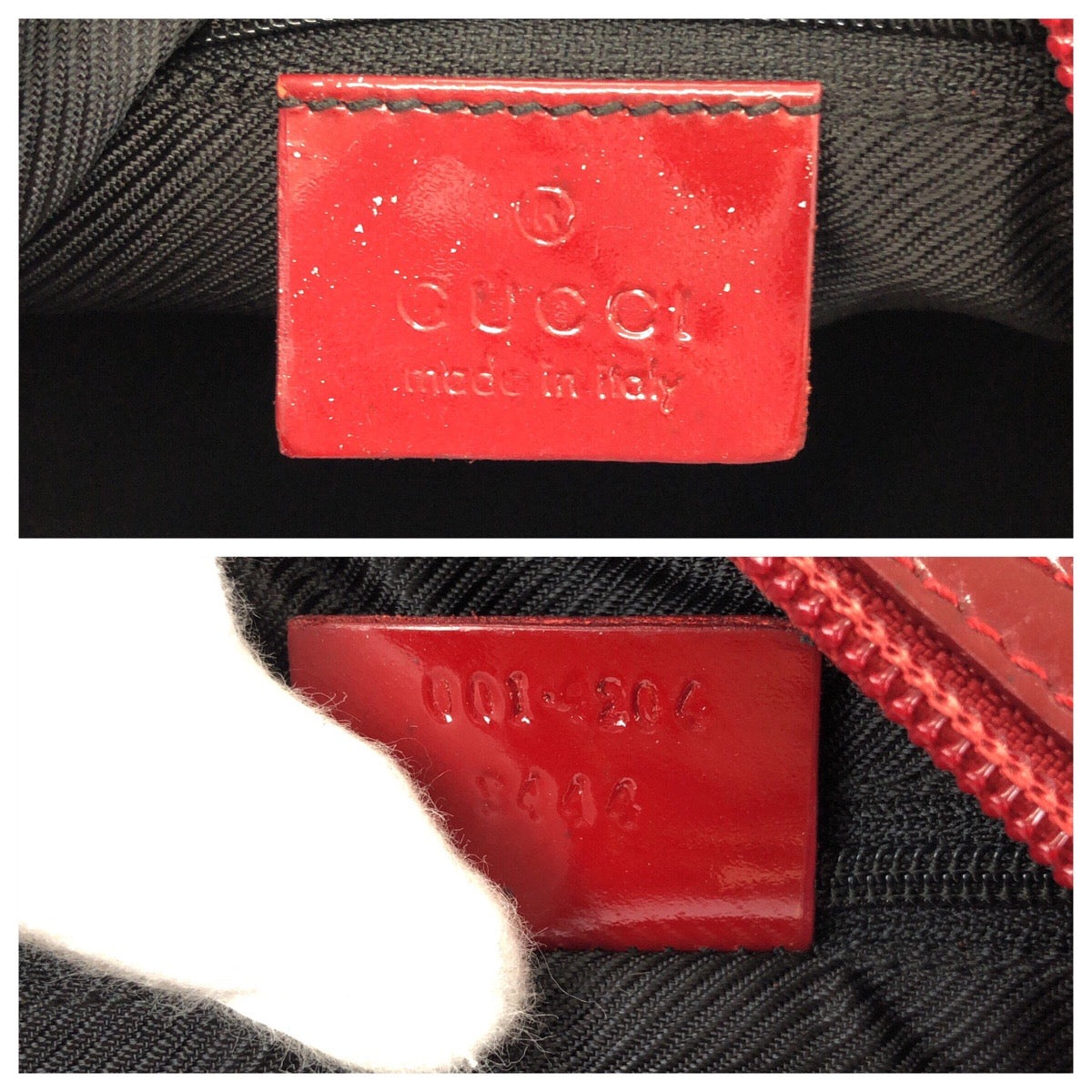 23576
GUCCI グッチ レッド ゴールド金具 GGキャンバス / エナメル 001 4204 ホーボー ショルダーバッグ レディース ABP42