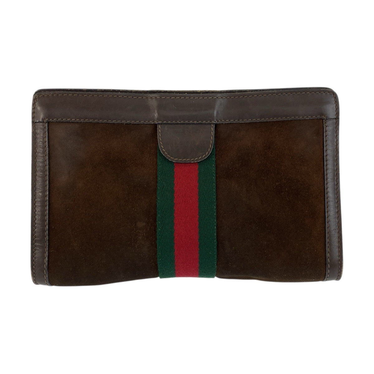 23577
GUCCI グッチ ヴィンテージ シェリーライン ブラウン スウェード クラッチバッグ セカンドバッグ メンズ AB21
