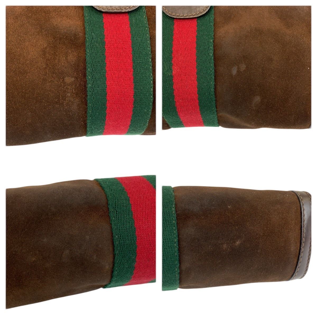 23577
GUCCI グッチ ヴィンテージ シェリーライン ブラウン スウェード クラッチバッグ セカンドバッグ メンズ AB21