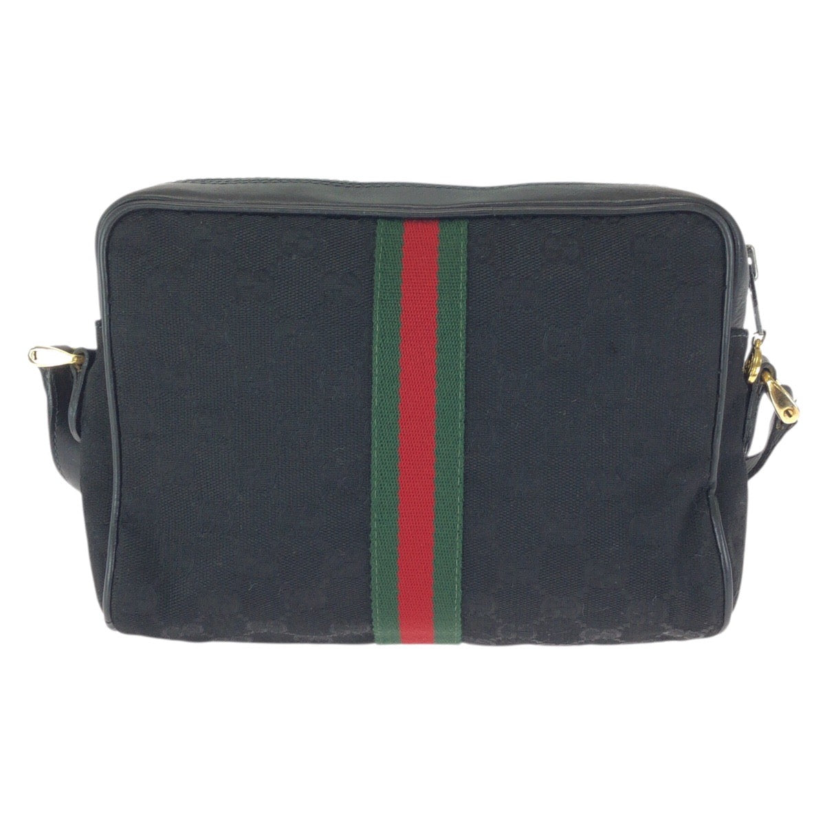 23579
GUCCI グッチ オールドグッチ シェリーライン ブラック マルチカラー ゴールド金具 GGキャンバス / レザー 42 01 3654 ショルダーバッグ ポシェット レディース AB42