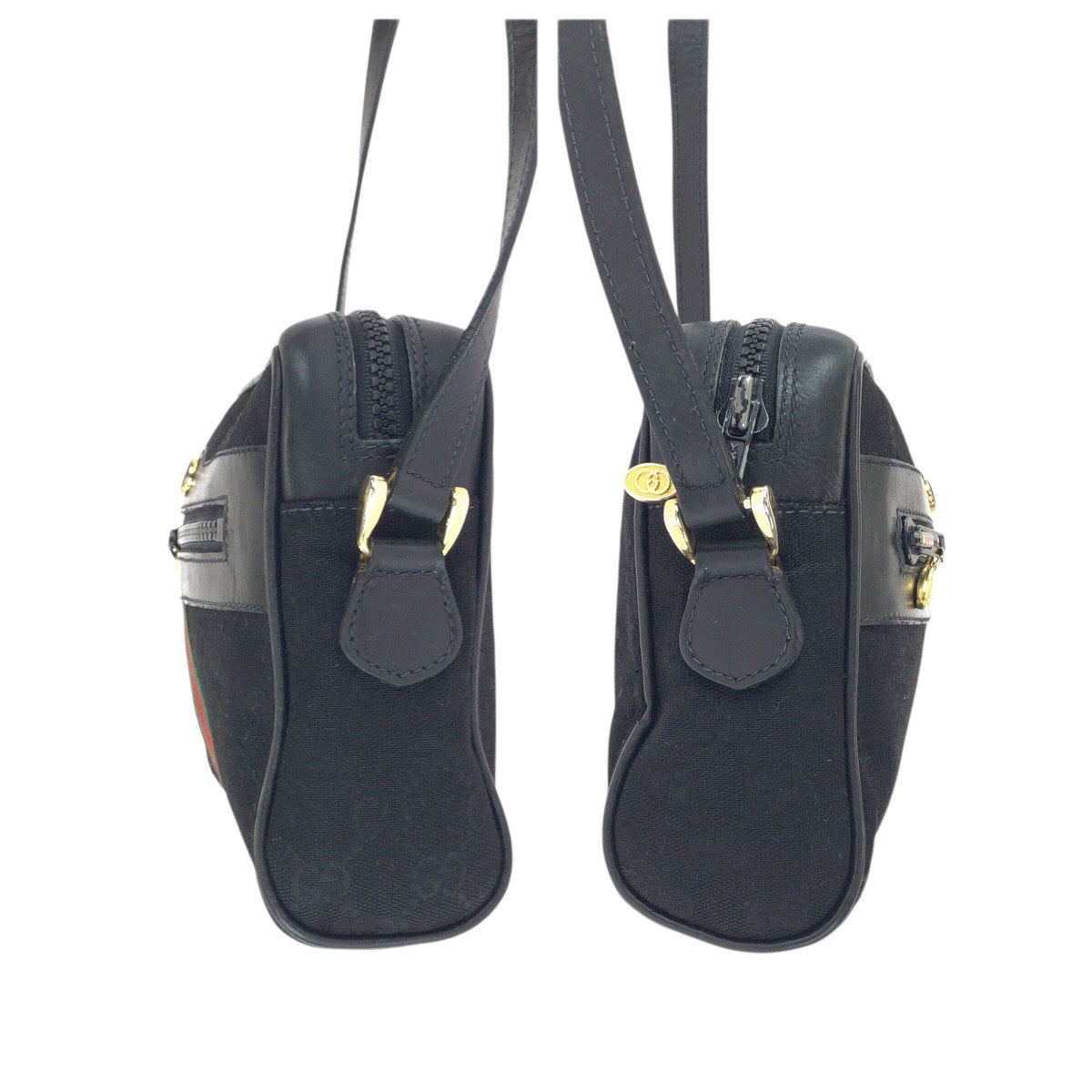 23579
GUCCI グッチ オールドグッチ シェリーライン ブラック マルチカラー ゴールド金具 GGキャンバス / レザー 42 01 3654 ショルダーバッグ ポシェット レディース AB42