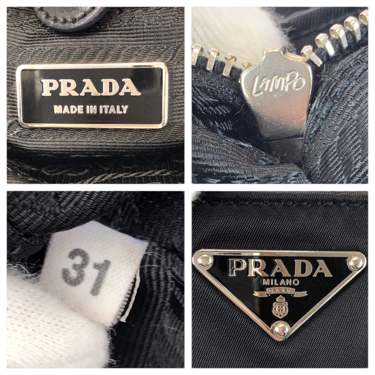 23580
PRADA プラダ テスート 三角ロゴプレート ブラック 黒 シルバー金具 ナイロン ショルダーバッグ トートバッグ レディース ABP42