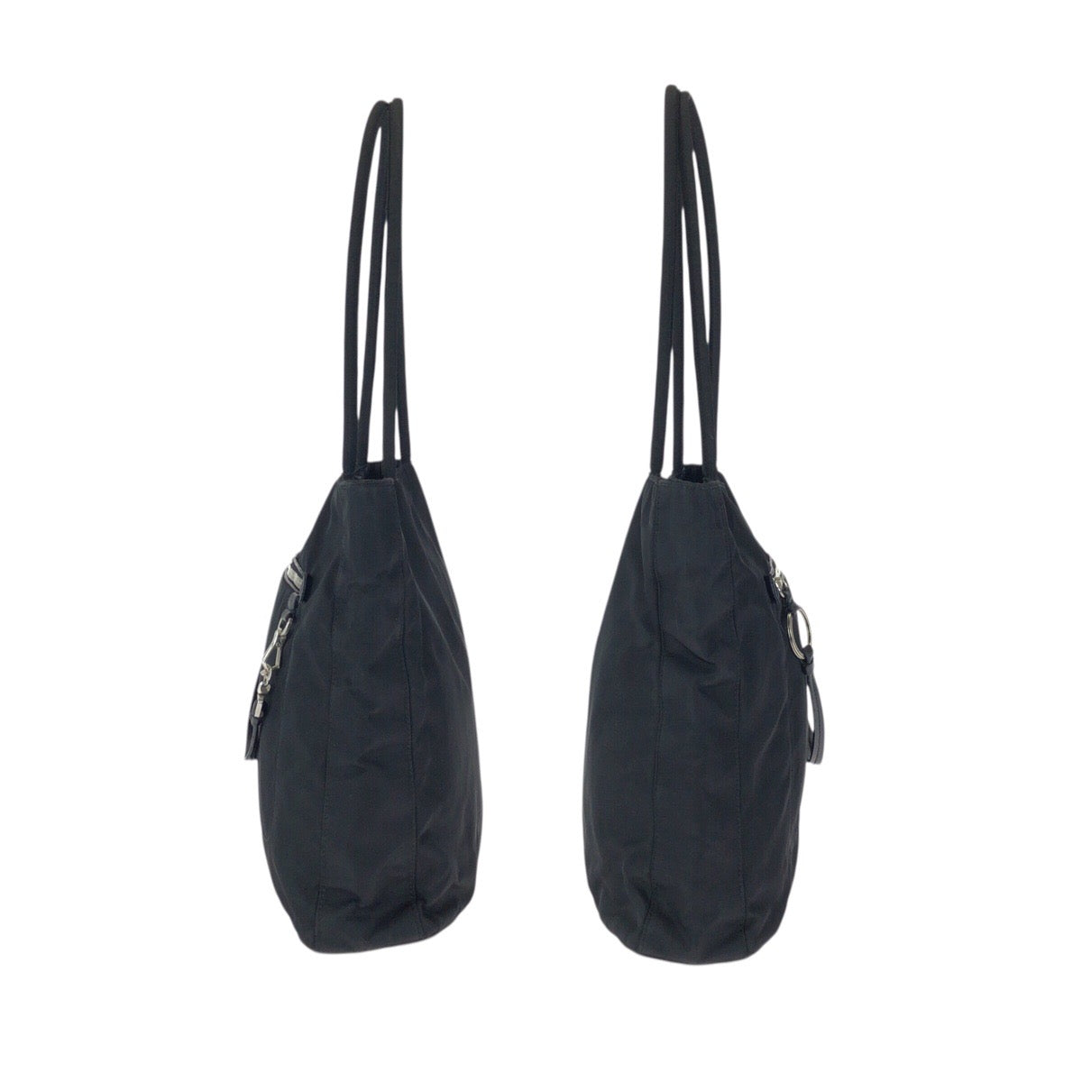 23580
PRADA プラダ テスート 三角ロゴプレート ブラック 黒 シルバー金具 ナイロン ショルダーバッグ トートバッグ レディース ABP42