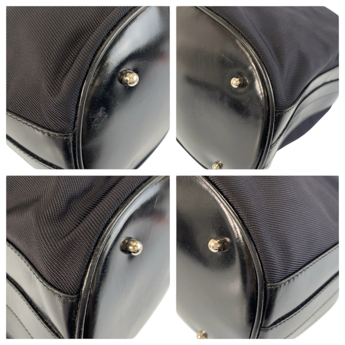 23581
GUCCI グッチ バンブー ブラック 黒 シルバー金具 ナイロン / レザー 001 2404 1657 0 ハンドバッグ ショルダーバッグ 2way レディース ABP30