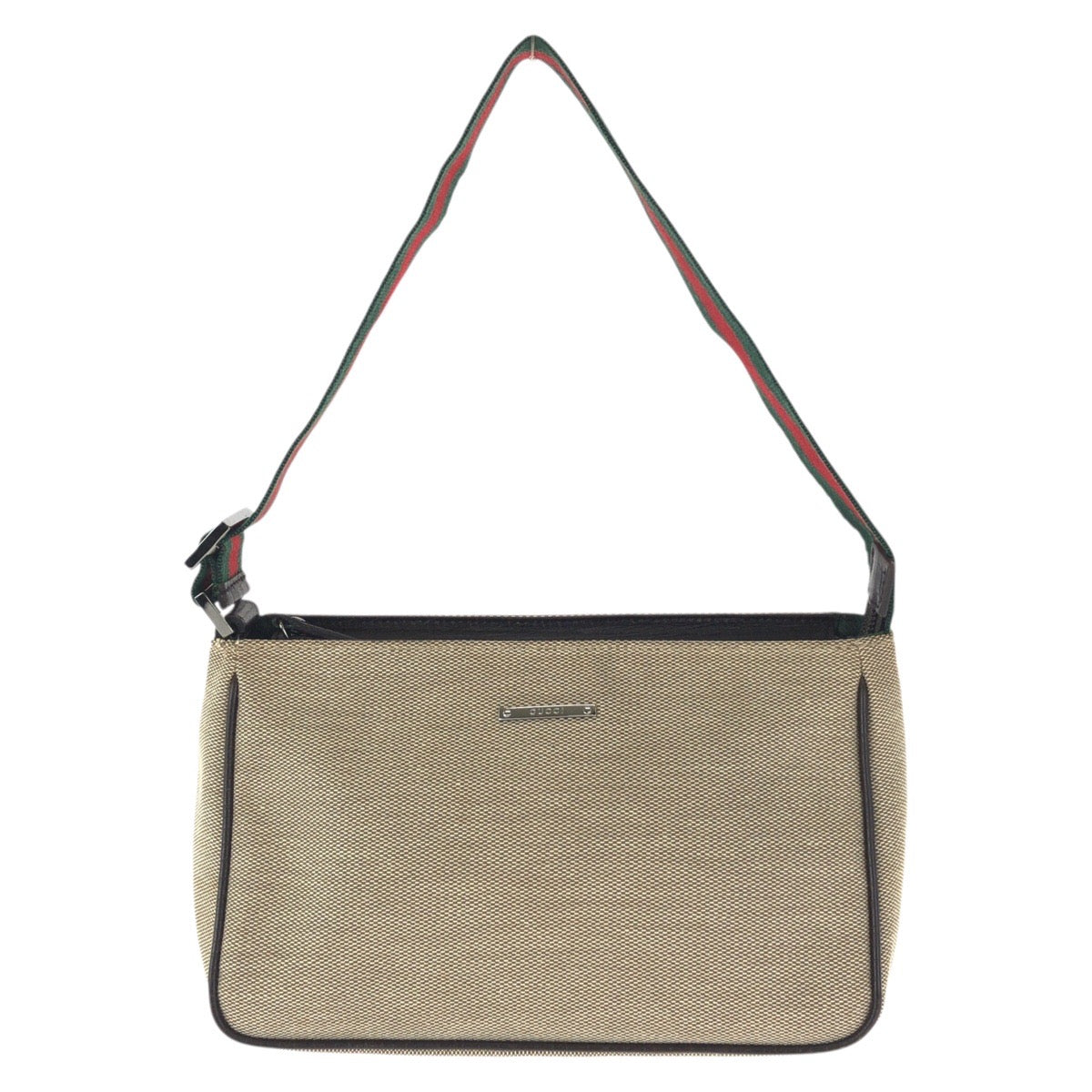 23582
GUCCI グッチ シェリーライン ベージュ シルバー金具 キャンバス / レザー 106644 ハンドバッグ アクセサリーポーチ レディース A35