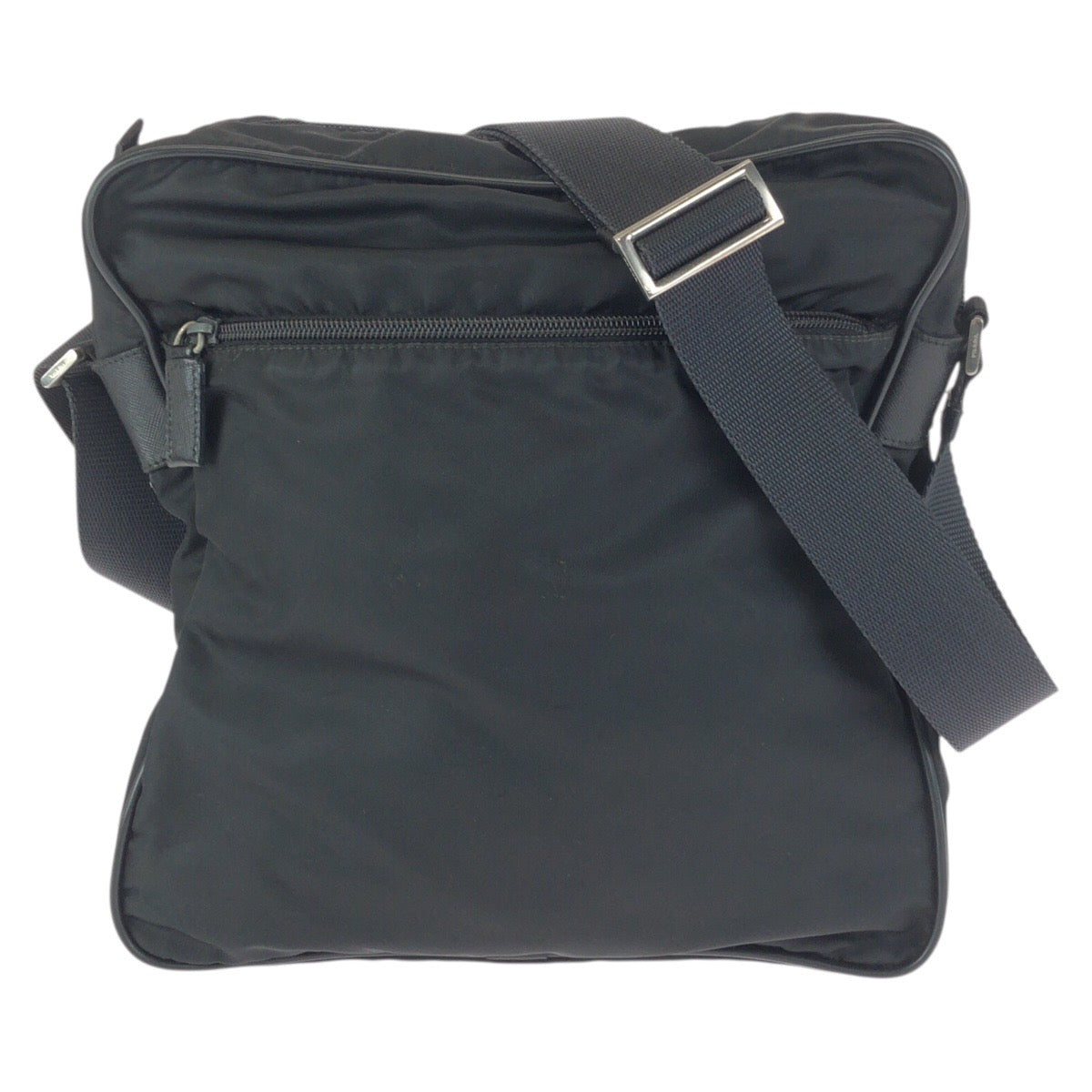 23584
PRADA プラダ テスート 三角ロゴプレート ブラック 黒 シルバー金具 ナイロン ショルダーバッグ メッセンジャーバッグ レディース ABP30
