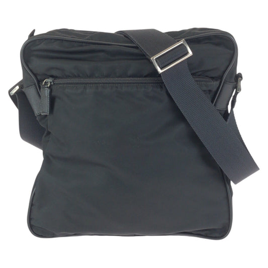 23584
PRADA プラダ テスート 三角ロゴプレート ブラック 黒 シルバー金具 ナイロン ショルダーバッグ メッセンジャーバッグ レディース ABP30