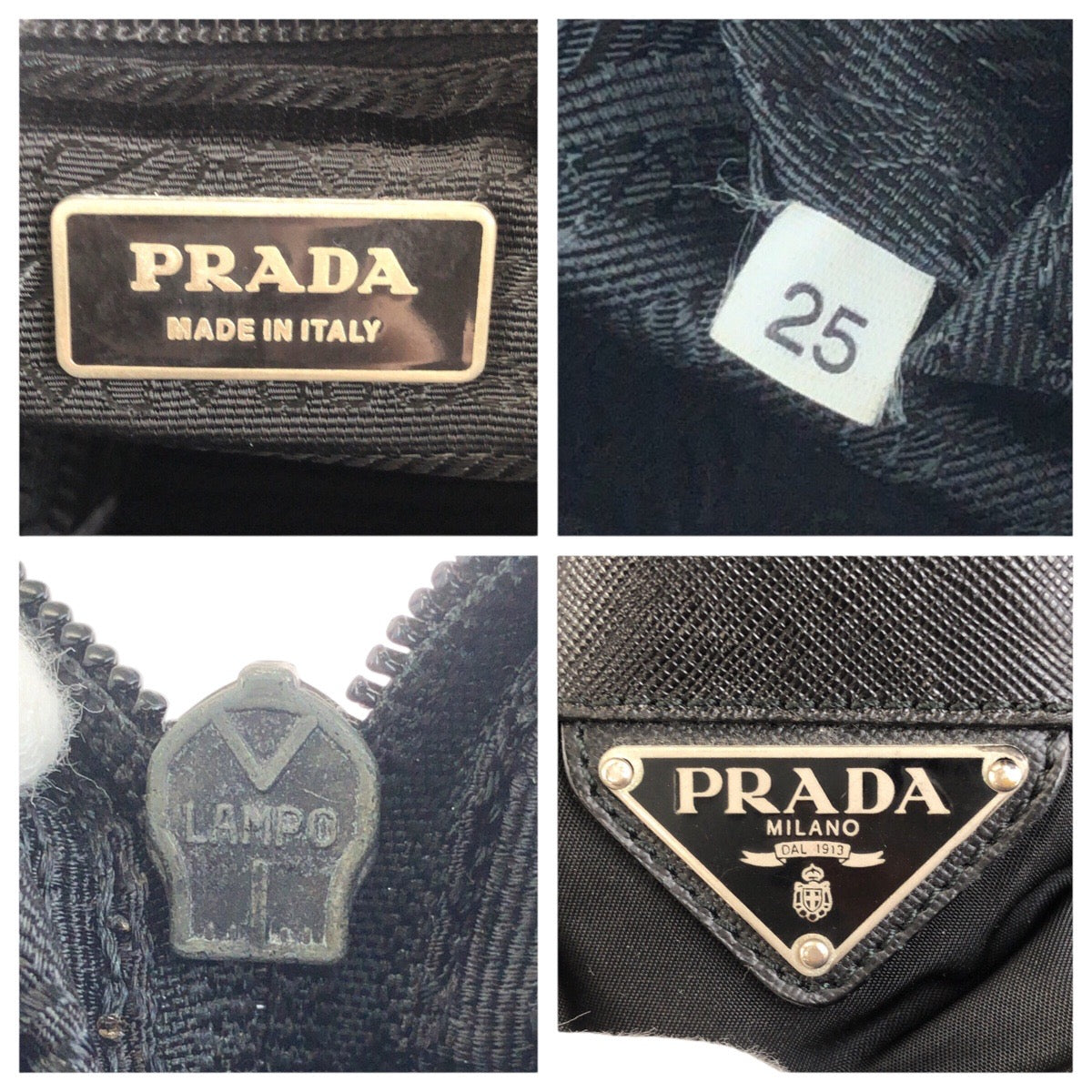 23584
PRADA プラダ テスート 三角ロゴプレート ブラック 黒 シルバー金具 ナイロン ショルダーバッグ メッセンジャーバッグ レディース ABP30