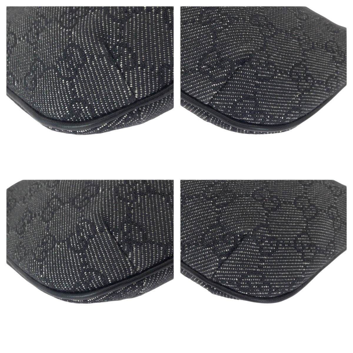 23585
GUCCI グッチ ブラック 黒 ゴールド金具 GGキャンバス / レザー 32160 ハンドバッグ アクセサリーポーチ レディース A45