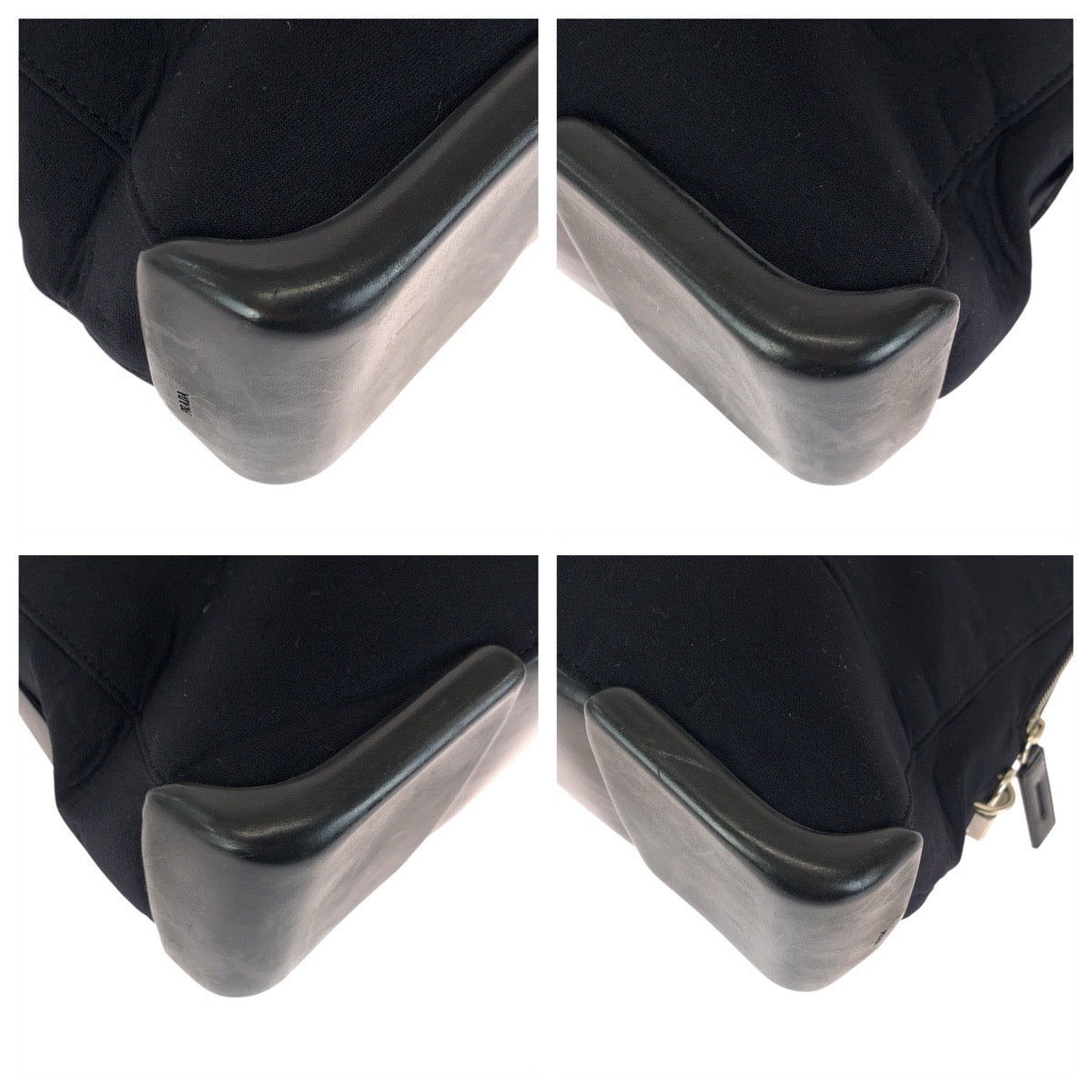 23588
PRADA プラダ ブラック 黒 シルバー金具 ウレタン / レザー トートバッグ ショルダーバッグ レディース AB28