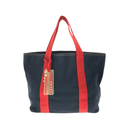 23590
PRADA SPORTS プラダスポーツ カナパ ネイビー レッド キャンバス 4VA134 トートバッグ ハンドバッグ レディース ABP42