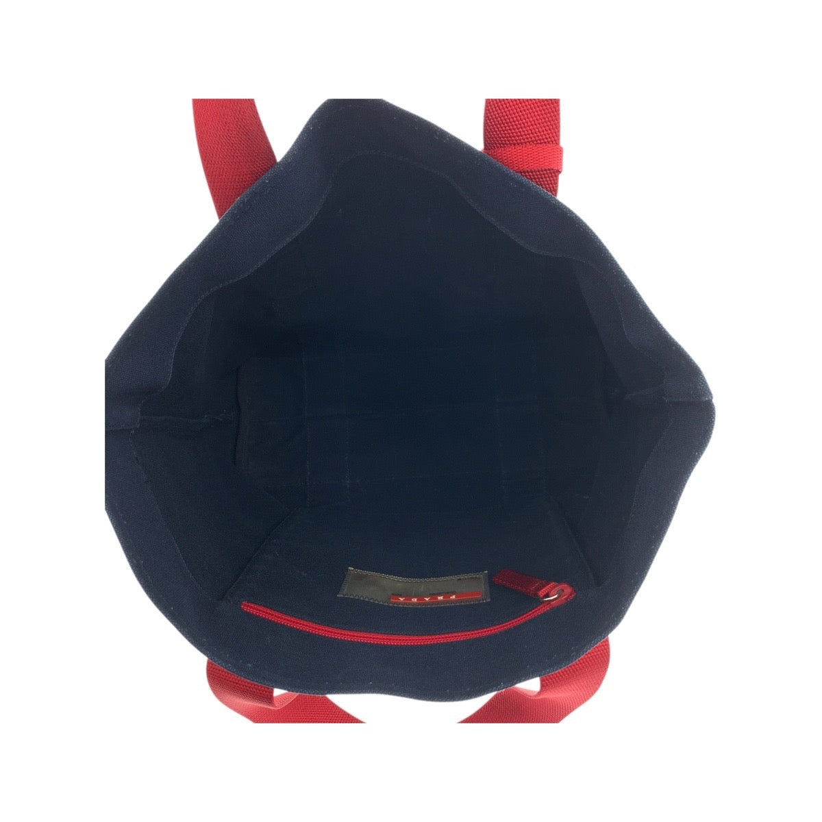 23590
PRADA SPORTS プラダスポーツ カナパ ネイビー レッド キャンバス 4VA134 トートバッグ ハンドバッグ レディース ABP42