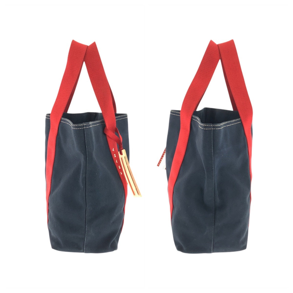 23590
PRADA SPORTS プラダスポーツ カナパ ネイビー レッド キャンバス 4VA134 トートバッグ ハンドバッグ レディース ABP42