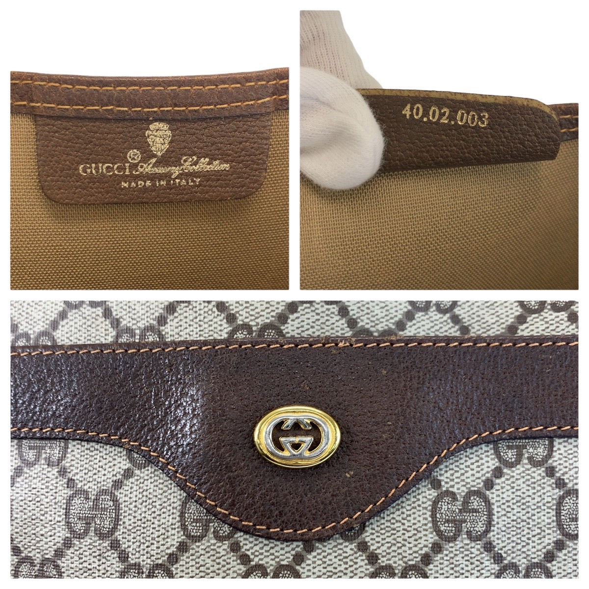 23593
GUCCI グッチ ヴィンテージ シェリーライン ベージュ ブラウン GGスプリームキャンバス 40 02 003 トートバッグ ショルダーバッグ レディース ABP28