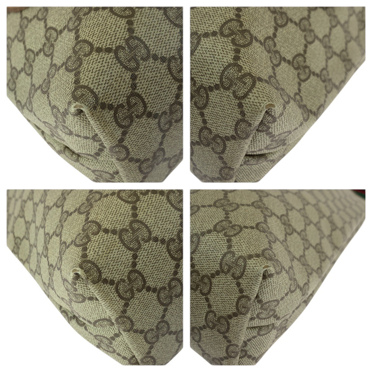 23594
GUCCI グッチ ヴィンテージ シェリーライン オールドグッチ ベージュ ブラウン GGスプリームキャンバス / レザー 40 02 003 トートバッグ ショルダーバッグ レディース AB21