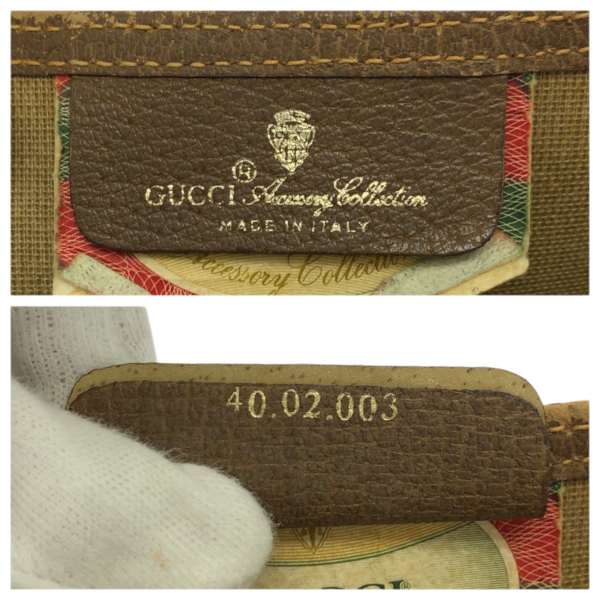 23594
GUCCI グッチ ヴィンテージ シェリーライン オールドグッチ ベージュ ブラウン GGスプリームキャンバス / レザー 40 02 003 トートバッグ ショルダーバッグ レディース AB21