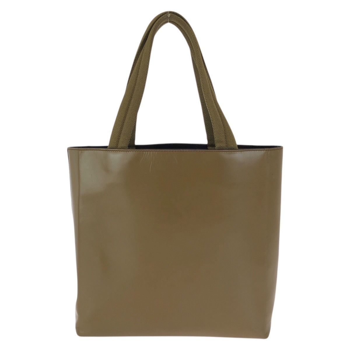 23595
PRADA プラダ ロゴ型抜き カーキ レザー トートバッグ ハンドバッグ レディース ABP28