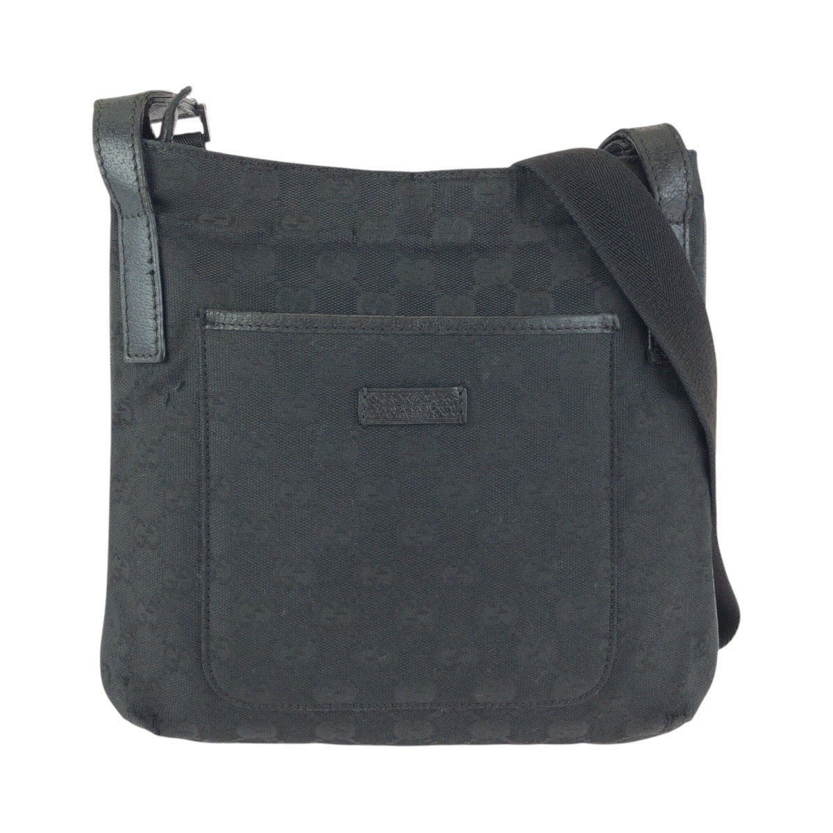23597
GUCCI グッチ ブラック 黒 シルバー金具 GGキャンバス / レザー 122793 ショルダーバッグ メッセンジャーバッグ レディース AB28