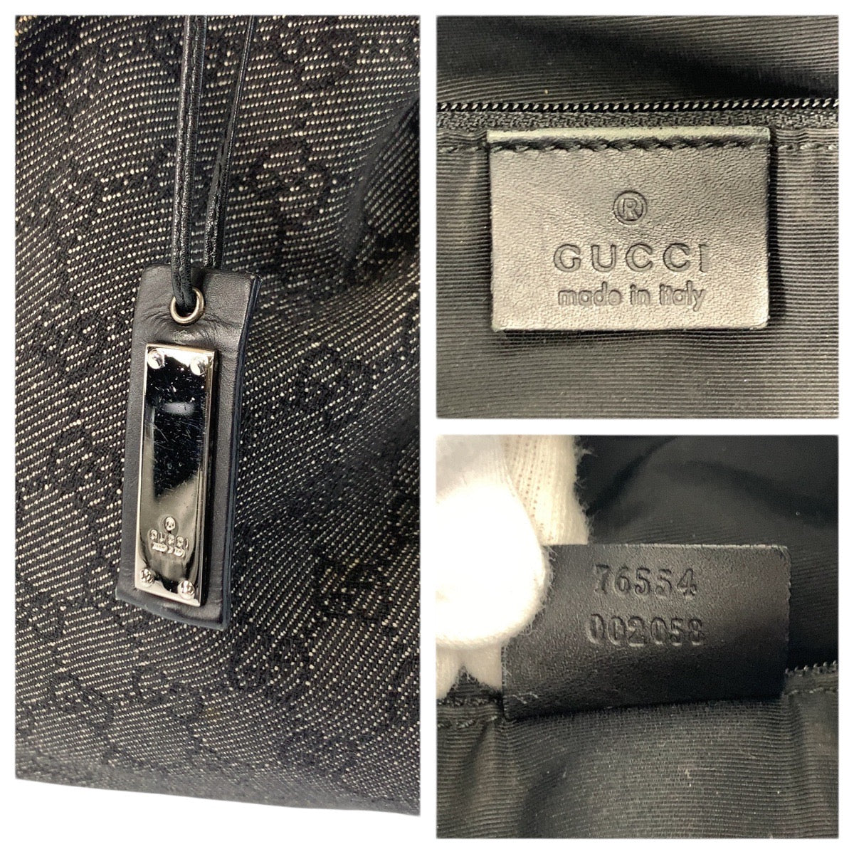 23600
GUCCI グッチ ブラック 黒 GGキャンバス 76554 ハンドバッグ レディース ABP35