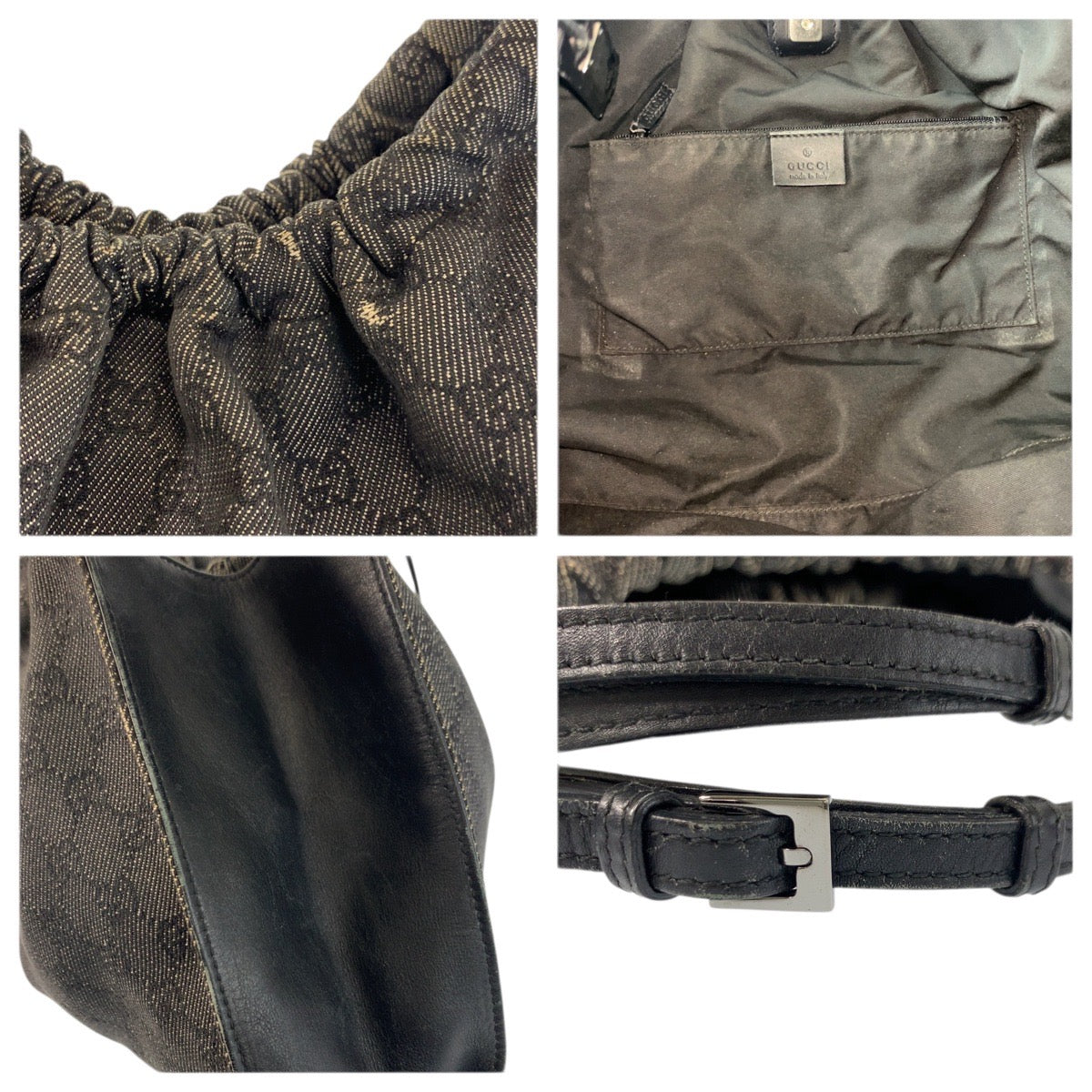 23600
GUCCI グッチ ブラック 黒 GGキャンバス 76554 ハンドバッグ レディース ABP35