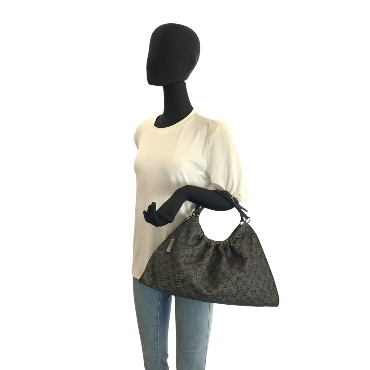 23600
GUCCI グッチ ブラック 黒 GGキャンバス 76554 ハンドバッグ レディース ABP35